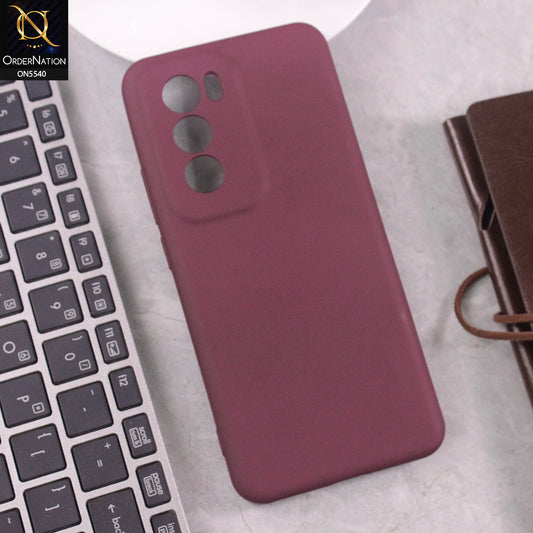 Oppo Reno 12 Cover - Maroon -  New Premium High Quality Matte Sillica Gel Soft Case