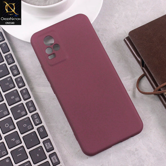 Vivo Y73 Cover - Maroon -  New Premium High Quality Matte Sillica Gel Soft Case