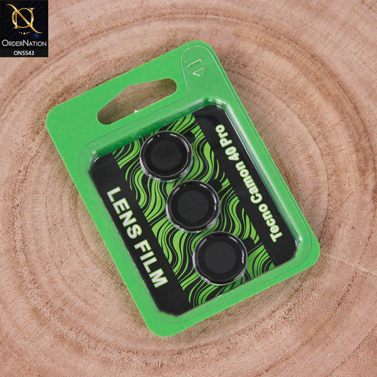 Tecno Camon 40 Pro Camera Protector - Black - Lens Film Anti Scratch Protective Camera Lens Protector