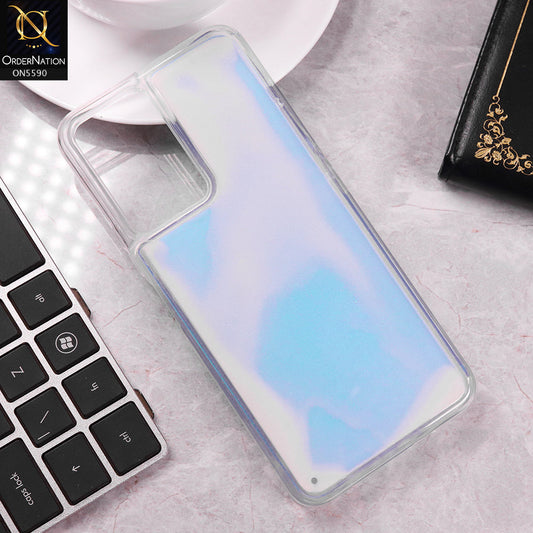 Vivo Y18 Cover - Blue -  New Liquid Moving Powder Tpu Soft Case