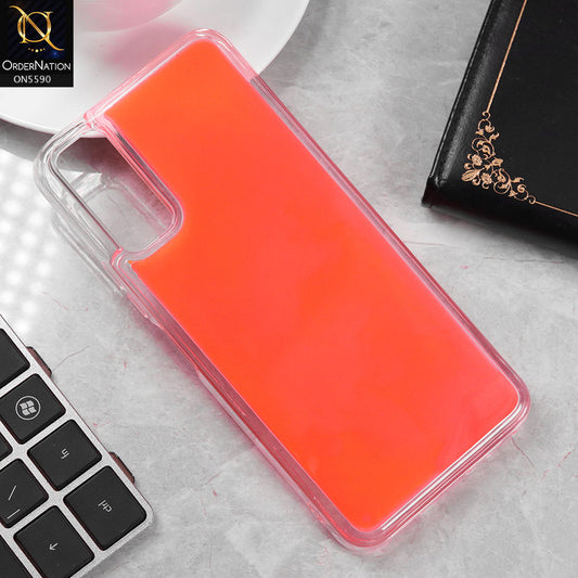 Vivo Y12a Cover - Orange -  New Liquid Moving Powder Tpu Soft Case