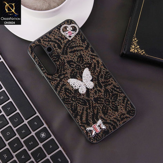 Samsung Galaxy A16 5G Cover - Black -  Elegant Fancy 3D Rhinestomes Thin Protective Soft Borders Case