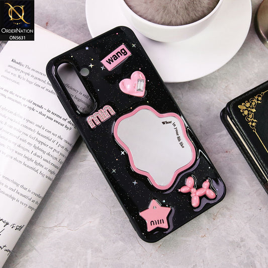 Samsung Galaxy A16 5G  Cover - Design 2 - 3D Cartoon Pink Love Heart Little Star Glossy Surface Case
