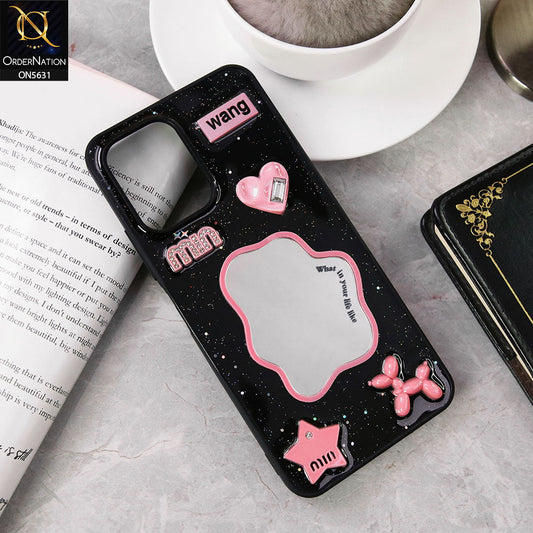 Infinix Smart 10  Cover - Design 2 - 3D Cartoon Pink Love Heart Little Star Glossy Surface Case