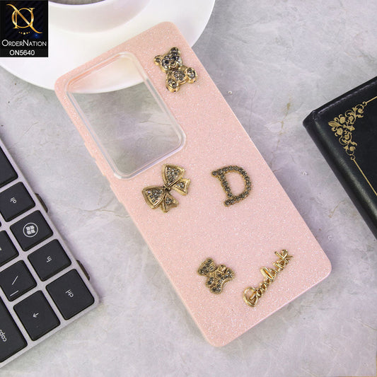 Infinix Hot 50 Pro Plus Cover - Pink - New Trendy 3D Bow And Rhinestone Glitter Case