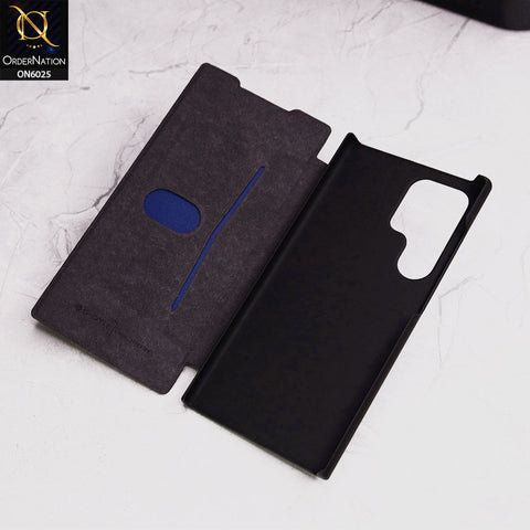 Samsung Galaxy S24 Ultra Cover - Black - G-Case Business Series Premium PU Leather Flip Book Card Slot Case