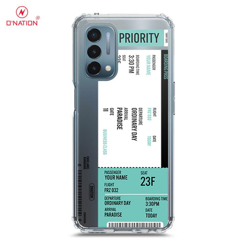 OnePlus Nord N200 5G Cover - Personalised Boarding Pass Ticket Series - 5 Designs - Clear Phone Case - Soft Silicon Borders
