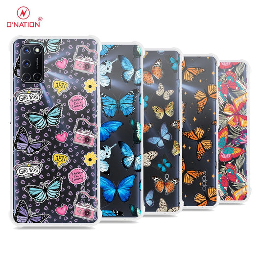 Oppo A92 Cover - O'Nation Butterfly Dreams Series - 9 Designs - Clear Phone Case - Soft Silicon Borders