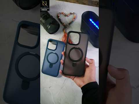 iPhone 15 Pro Max Cover - Black - BIGC Creative Translucent Magsafe Bracket Holder Soft Borders Protective Case