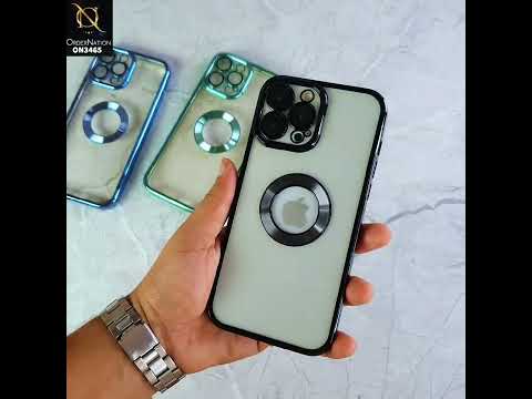 iPhone 8 / 7 Cover - Black - Soft Color Borders Logo Hole With Camera Protection Clear Back Case