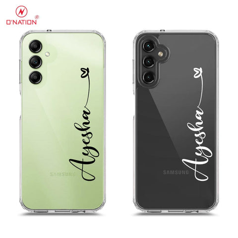 Samsung Galaxy A14  Cover - Personalised Name Series - 8 Designs - Clear Phone Case - Soft Silicon Borders