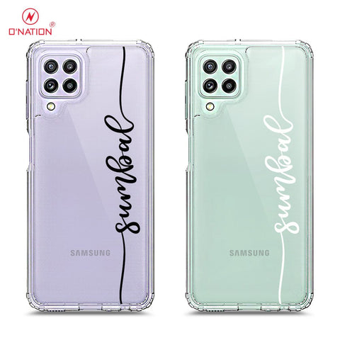 Samsung Galaxy M22 Cover - Personalised Name Series - 8 Designs - Clear Phone Case - Soft Silicon Borders