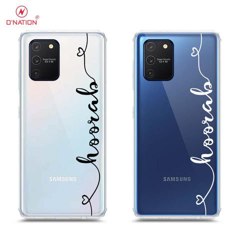 Samsung Galaxy S10 Lite Cover - Personalised Name Series - 8 Designs - Clear Phone Case - Soft Silicon Borders