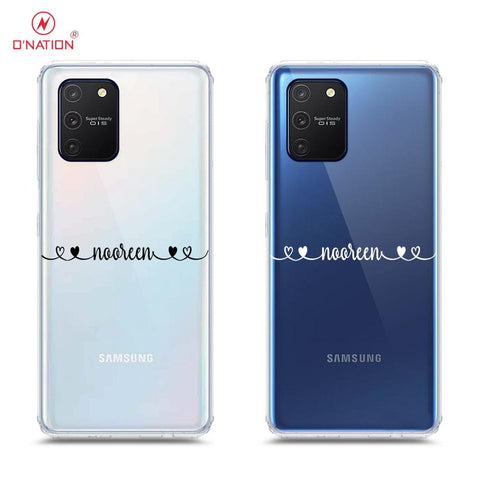 Samsung Galaxy S10 Lite Cover - Personalised Name Series - 8 Designs - Clear Phone Case - Soft Silicon Borders