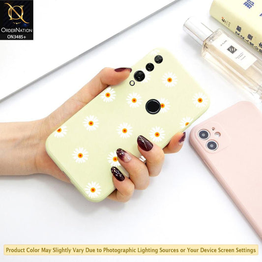 Honor 9X Cover - ONation Daisy Series - HQ Liquid Silicone Elegant Colors Camera Protection Soft Case (Fast Delivery)