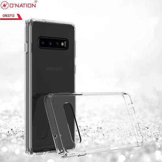 Samsung Galaxy S10 Cover  - ONation Crystal Series - Premium Quality Clear Case No Yellowing Back With Smart Shockproof Cushions