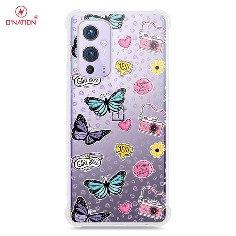 OnePlus 9 Cover - O'Nation Butterfly Dreams Series - 9 Designs - Clear Phone Case - Soft Silicon Borders