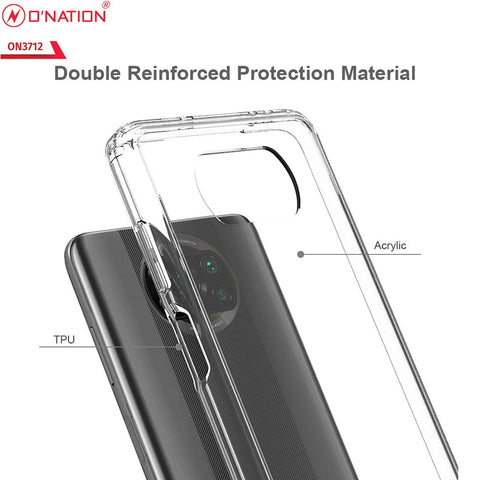 Xiaomi Poco X3 Cover  - ONation Crystal Series - Premium Quality Clear Case No Yellowing Back With Smart Shockproof Cushions