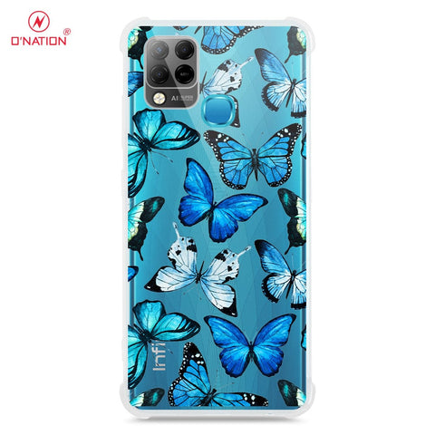 Infinix Hot 10T Cover - O'Nation Butterfly Dreams Series - 9 Designs - Clear Phone Case - Soft Silicon Borders