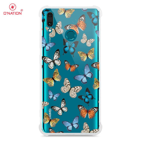 Huawei Y9 2019 Cover - O'Nation Butterfly Dreams Series - 9 Designs - Clear Phone Case - Soft Silicon Borders