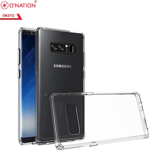 Samsung Galaxy Note 8 Cover  - ONation Crystal Series - Premium Quality Clear Case No Yellowing Back With Smart Shockproof Cushions