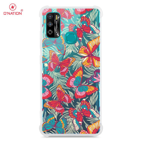 Infinix Hot 9 Play Cover - O'Nation Butterfly Dreams Series - 9 Designs - Clear Phone Case - Soft Silicon Borders