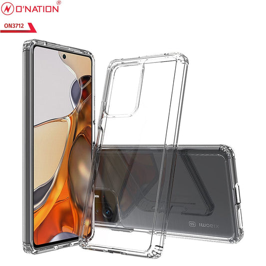 Xiaomi 11T Pro Cover  - ONation Crystal Series - Premium Quality Clear Case No Yellowing Back With Smart Shockproof Cushions