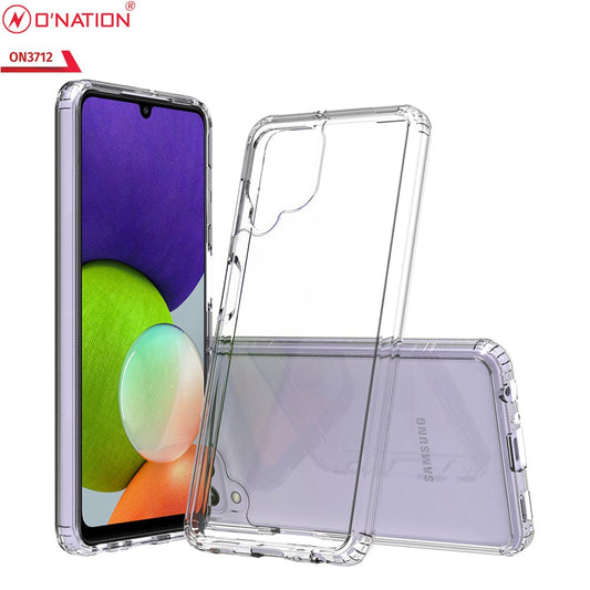 Samsung Galaxy M22 Cover  - ONation Crystal Series - Premium Quality Clear Case No Yellowing Back With Smart Shockproof Cushions
