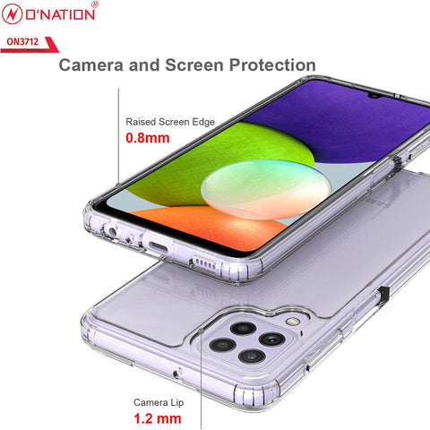 Samsung Galaxy M22 Cover  - ONation Crystal Series - Premium Quality Clear Case No Yellowing Back With Smart Shockproof Cushions