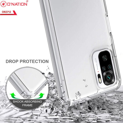 Xiaomi Redmi Note 10S Cover  - ONation Crystal Series - Premium Quality Clear Case No Yellowing Back With Smart Shockproof Cushions