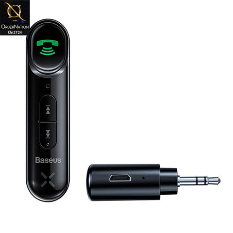 Black - Baseus (WXQY-01) Qiyin Bluetooth Audio Receiver Aux Mini Jack For The Car