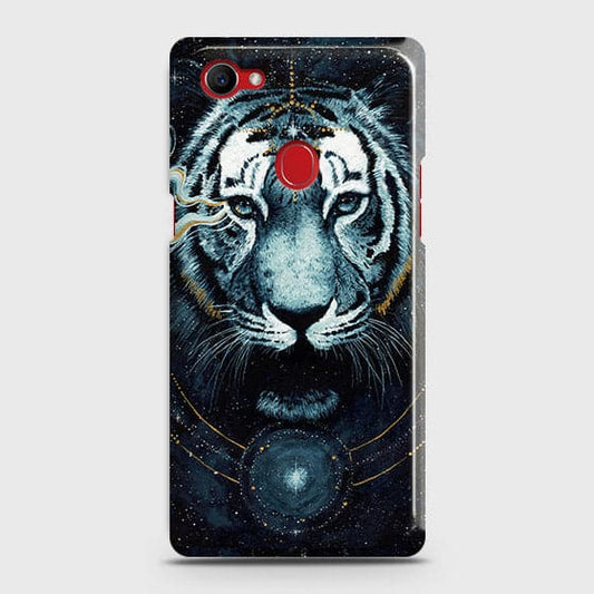 Oppo F7 Youth / Realme Cover - Vintage Galaxy Tiger Printed Hard Case with Life Time Colors Guarantee