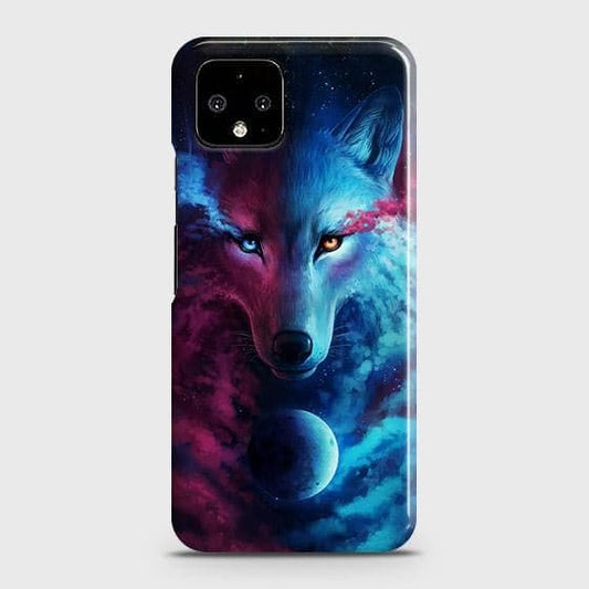 Google Pixel 4 Cover - Infinity Wolf Trendy Printed Hard Case with Life Time Colors Guarantee