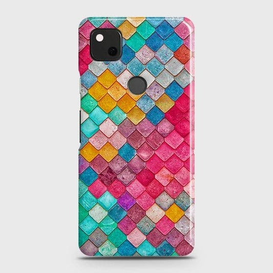 Google Pixel 4a 4G Cover - Chic Colorful Mermaid Printed Hard Case with Life Time Colors Guarantee