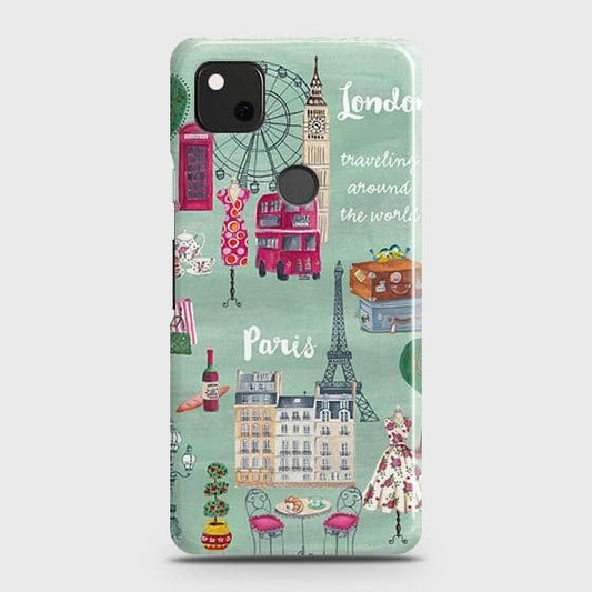 Google Pixel 4a 4G Cover - Matte Finish - London, Paris, New York ModernPrinted Hard Case with Life Time Colors Guarantee