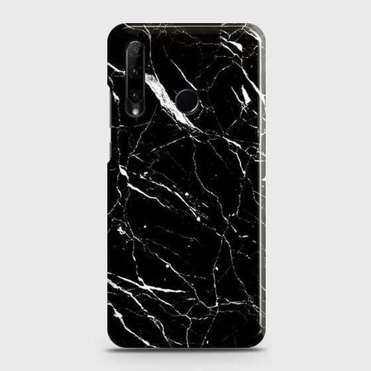 Honor 20 lite Cover - Trendy Black Marble Printed Hard Case with Life Time Colors Guarantee