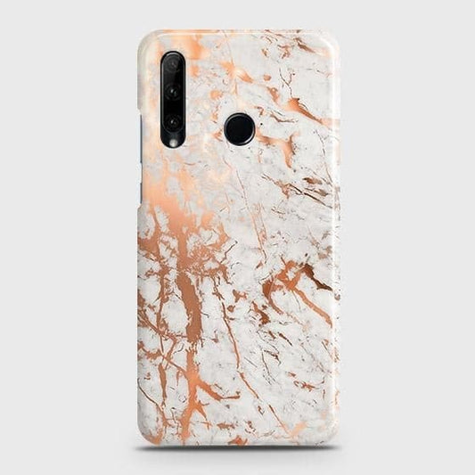 Honor 20 lite Cover - In Chic Rose Gold Chrome Style Printed Hard Case with Life Time Colors Guarantee