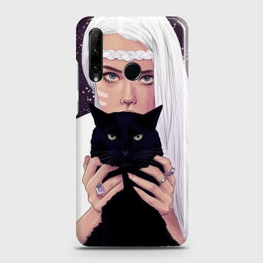 Honor 20 lite Cover - Trendy Wild Black Cat Printed Hard Case with Life Time Colors Guarantee