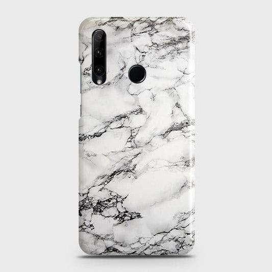 Honor 20 lite Cover - Matte Finish - Trendy Mysterious White Marble Printed Hard Case with Life Time Colors Guarantee