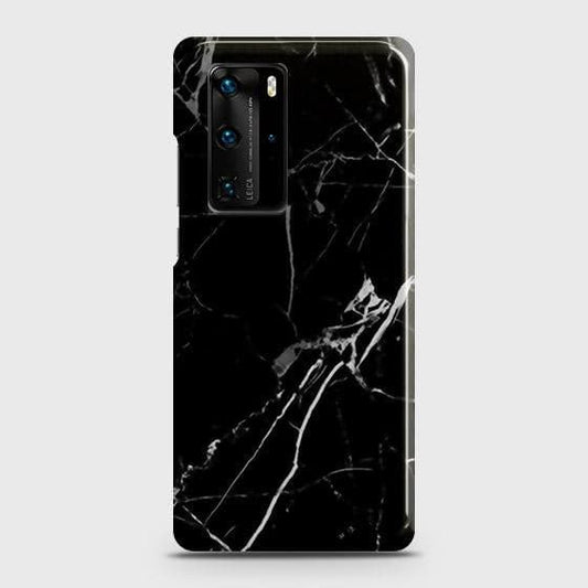 Huawei P40 Pro Cover - Black Modern Classic Marble Printed Hard Case with Life Time Colors Guarantee