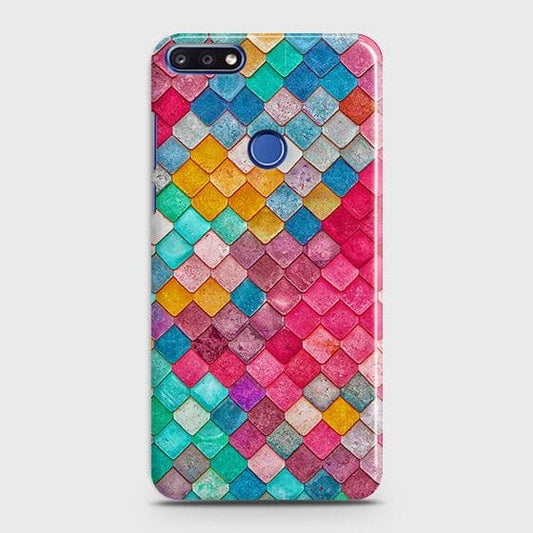 Honor 7ACover - Chic Colorful Mermaid Printed Hard Case with Life Time Colors Guarantee