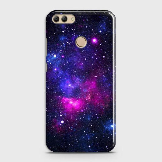 Huawei Y9 2018 Cover - Dark Galaxy Stars Modern Printed Hard Case with Life Time Colors Guarantee
