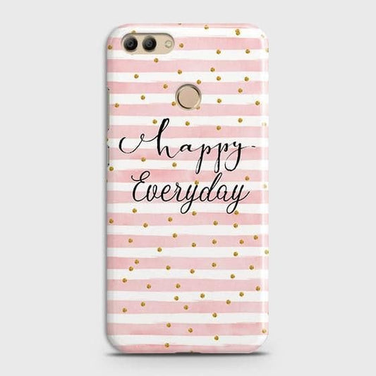 Huawei Y9 2018 Cover - Trendy Happy Everyday Printed Hard Case with Life Time Colors Guarantee