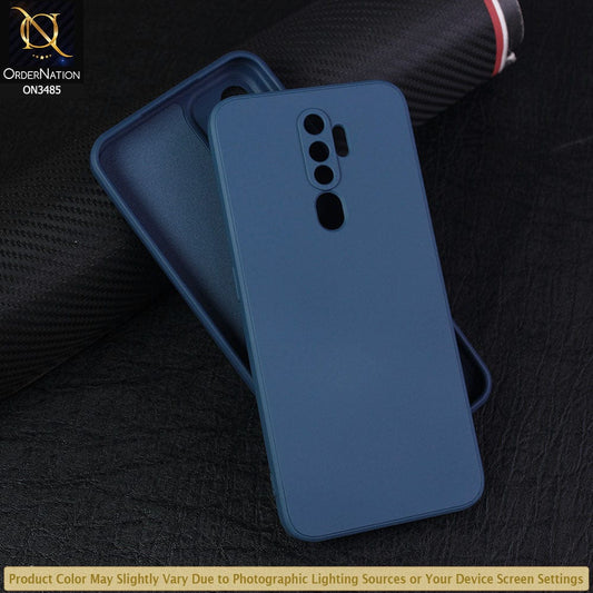 Oppo A9 2020 Cover - Blue - ONation Silica Gel Series - HQ Liquid Silicone Elegant Colors Camera Protection Soft Case