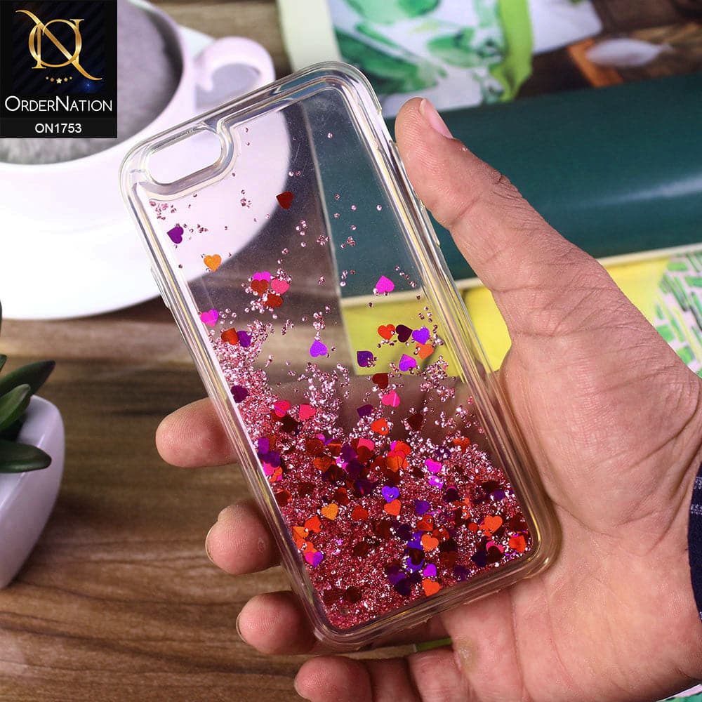 iPhone 6S Cover Pink Cute Glitter Smile Pattern Hard PC