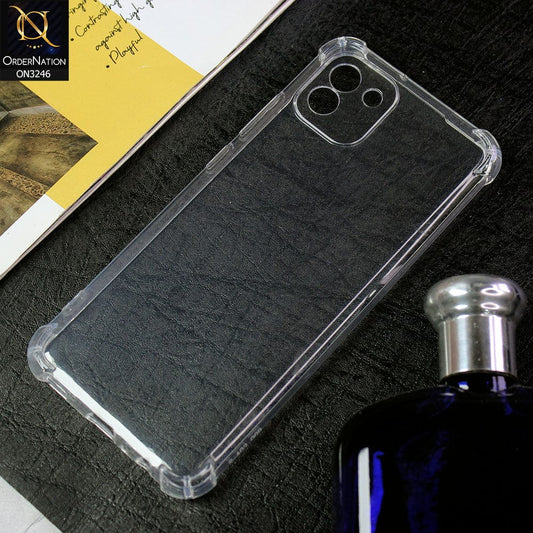 Samsung Galaxy A03 Cover - Soft 4D Design Shockproof Silicone Transparent Clear Camera Protection Case