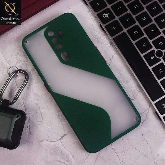 Oppo A5 2020 Cover - Green - New Ziggy Line Wavy Style Soft Case