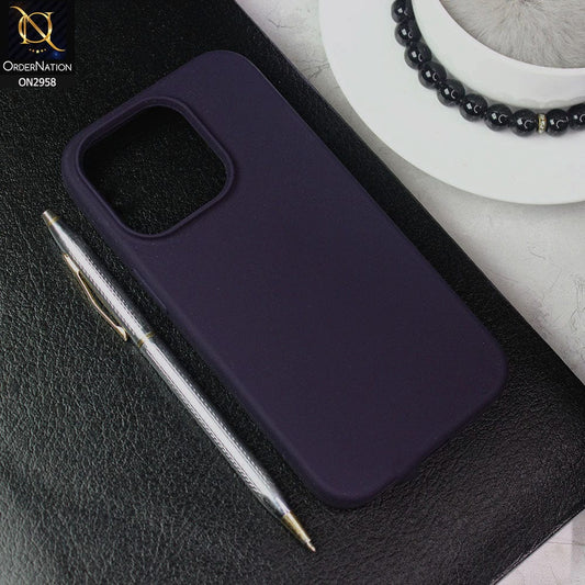 iPhone 14 Pro Cover - Deep Purple - V2 - HQ Silica Gel Shockproof Matte Soft Silicone Case