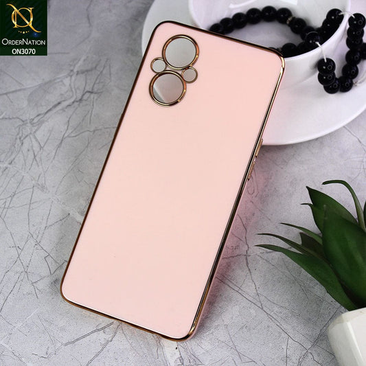 Oppo Reno 7Z 5G Cover - Pink - Electroplating Silk Shiny Soft Case With Camera Protection