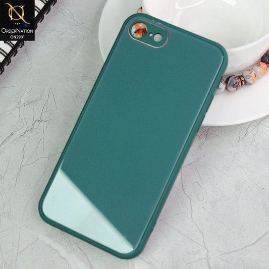 iPhone 8 / 7 Cover - Green - New Glossy Shine Soft Borders Camera Protection Back Case